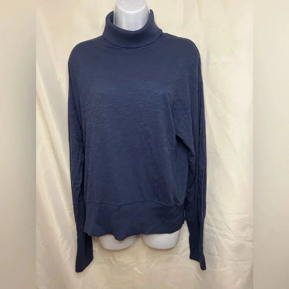Bobi Los Angeles Turtleneck Tee in color “Coast”, size Large, BNWT - Picture 2 of 8